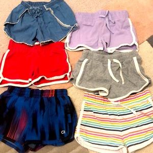 Huge GAP summer lot of girls 4t shorts - 6 total